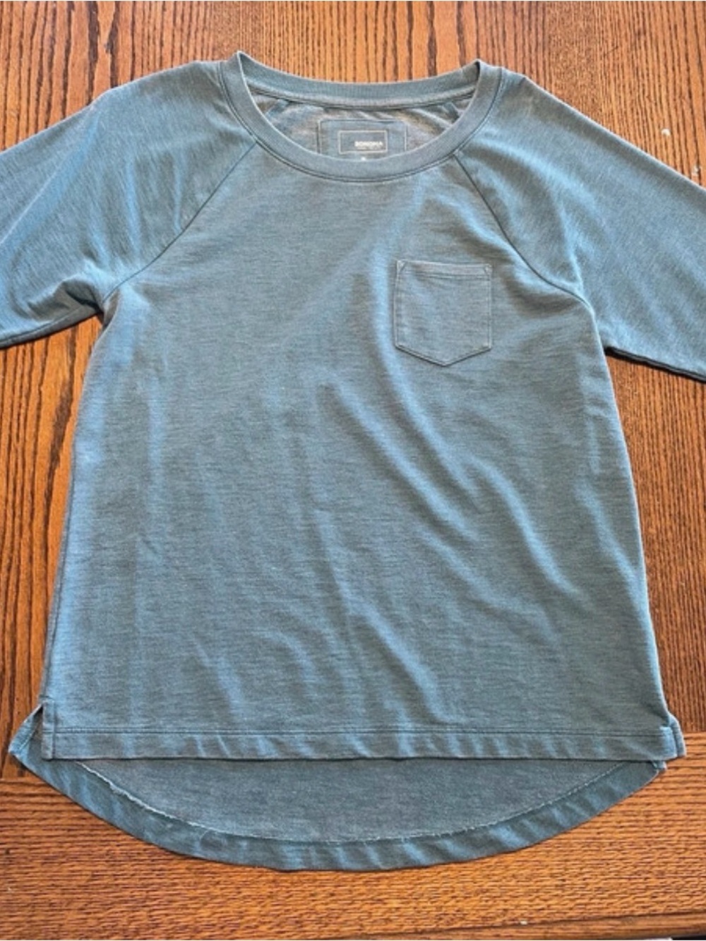 Woman’s Crewneck Pocket Shirt - Blue